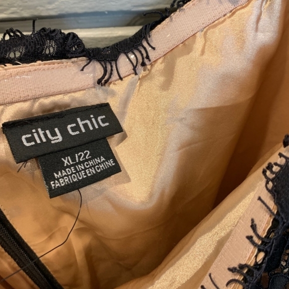 City Chic Off the Shoulder Lace Dreams Dress Black - Picture 4 of 7